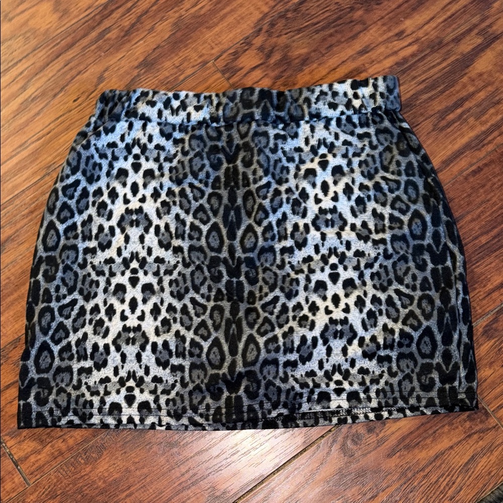 Leopard Print Mini Skirt